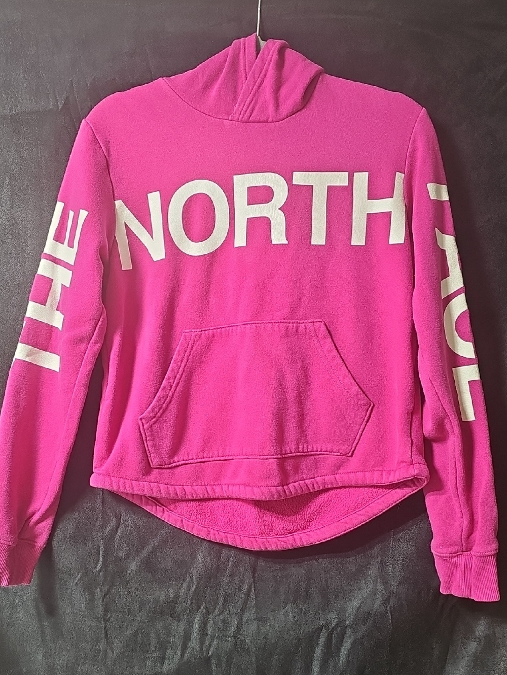 Bold Purple 'NORTH Face' Graphic Hoodie